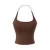 25532-Top Sexy Ajustado Sin Mangas Estilo Europeo y Americano para Mujer 2025 Nuevo Sexy Halter con Sujetador de Pecho