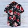 2026 Nueva Camisa de Playa Casual Hawaiana Fina de Manga Corta para Hombre Top con Estampado de Playa Americana Venta al por Mayor