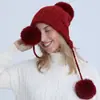 Novo chapéu de tricô macio de chenille de veludo plus para outono e inverno, chapéu quente da moda para senhoras, fofo