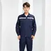 Roupas de Trabalho para Primavera e Outono para Homens, Conjunto de Roupa de Trabalho de Manga Longa para Reparo Automotivo, Tops de Roupa de Trabalho com Faixa Refletora para Canteiros de Obras, Fábricas e Oficinas