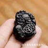 Colgante valiente de jade de tinta Xinjiang Lantian directo de fábrica jade verde negro colgante de jade serpentina al por mayor