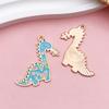 Pacote com 8 Estilos Mistos de Liga de Metal com Gotejamento de Óleo Animal Cartoon Dinossauro Pingente Pingente DIY Colar Chaveiro Acessórios de Joia Material