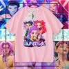 Camiseta de Manga Corta de Algodón Puro para Grupo de Chicas Kpop Hunter Verano Ropa de Verano para Niños Tops de Cuello Redondo para Niños a la Moda