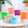 Abrir fabricantes de vasos de flores de plástico varanda grande rosa verde vaso especial de cor grossa resina lote