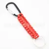 Chaveiro Mosquetão Paracord para Exterior Preto Mosquetão de Liberação Rápida Chaveiro Trançado Paracord de Sete Fios Gancho de Argola Acessório
