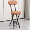 Silla Plegable para el Hogar Mesa y Sillas de Comedor Silla con Respaldo para Dormitorio de Estudiantes Pequeña y Resistente Silla Portátil Pequeña