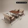 Conjunto de Mesa y Sillas de Madera Maciza para Cafetería de Moda, Sofá Cómodo Estilo Japonés, Cabina de Alto Nivel de Fábrica para Taberna, Bar, Tienda de Té de Leche