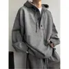 Estilo explosivo transfronterizo talla europea talla grande suéter con capucha para hombre tejido cleanfit otoño e invierno perezoso medio abierto venta al por mayor de fábrica