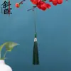Venta directa del fabricante: Borla Pequeña de 8 cm con Cuentas y Casquillo, Borla Colgante, Memoria USB, Hanfu, Equipaje, Marcapáginas, Accesorios