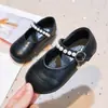 Zapatos de Cuero para Niñas 2026 Otoño Nueva Moda Bebé Suela Suave Zapatos para Niños Pequeños Pedrería Dulce Princesa Zapatos de Vestir