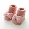 Meias Grossas de Terry para Bebê de Outono e Inverno com Bolinhas de Desenho Animado, Meias de Chão Antiderrapantes para Recém-Nascidos, Espessas e Quentes