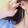 Pendientes de mariposa con borla de circonita morada para niña dulce, sin agujeros para las orejas, diseño de nicho para colgar en la oreja, sentido avanzado