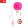 Pincel de Cílios com Pom-Pom, Fivela Dourada de Rosto Sorridente, Embalado em Tubo para Venda por Atacado, Curvador de Cílios Descartável com Cabo de Cristal, Pincel para Sobrancelhas, Ferramenta de Beleza para Cílios