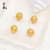 Contas Redondas Vazadas de Esmalte Cloisonné da Sorte, Tendência Nacional Contas Espaçadoras Azuis Queimadas para DIY com Contas, Materiais para Joias Artesanais de Pulseira