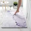 Alfombra de Piso Suave Absorbente de Tierra de Diatomeas de Mármol de Lujo Ligero para Baño, Felpudo Antideslizante para Inodoro, Baño y Entrada de Baño