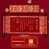 Certificado de noivado estilo chinês, certificado de casamento, pergaminho estilo chinês, decorações em branco para banquete de noivado escritas à mão e suprimentos de mesa