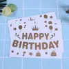 Novo Adesivo de Balão Transparente Bola de Onda Transparente DIY Adesivo Feliz Aniversário para Festa de Aniversário Casamento Inglês