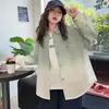 Camisa de Manga Larga para Niña Estilo Otoño 2026 Nueva Camisa Infantil Elegante de Color Degradado Conjunto de Dos Piezas para Combinar con Jeans Atuendo de Otoño Moderno