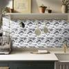TS332-343 pegatinas de azulejo de porcelana gris avanzadas transfronterizas decoración del hogar DIY autoadhesivas película de cristal pegatinas de suelo y pared