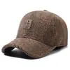 Gorra de Pato para Hombre Otoño e Invierno Protección para Orejas Gorra de Lana a Prueba de Viento Resistente al Frío Engrosada Cálida para Exteriores Gorra de Béisbol para Adultos Mayores