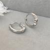Pendientes transfronterizos s925 con forma de corazón y diamantes incrustados, pendientes chapados en oro de 18 quilates para mujer, sencillos y combinables.