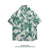 Camisa Masculina de Manga Curta Verão 2025 Moda Masculina Bonita Estilo Salgado Masculino Nova Tendência Ins Camisa Solta para Casal