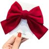 Pinza para el Cabello Roja Niños Lazo Grande Adorno para la Cabeza Accesorios para el Cabello de Niñas Año Nuevo Terciopelo Celebridad de Internet Bebé Princesa Pasador de Año Nuevo