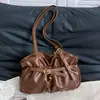 2026 Nova Bolsa de Ombro Única de Alta Qualidade Retrô para Mulheres, Grande Capacidade, Sensação Relaxada Pregueada, Bolsa de Ombro