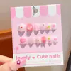 Uñas Portátiles para Niños, Pegatinas de Uñas Dulces y Lindas para Niñas Pequeñas, Decoración Estéreo, Regalo de Arte de Uñas de Princesa para Niñas