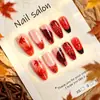 24 PIEZAS Colección de Arte para Uñas Bestseller Transfronterizo Navidad Halloween Flor Uñas Portátiles Ojo de Gato Halloween Piezas de Uñas Portátiles
