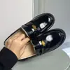 Versão em Couro de Vaca ~ Mesmo Estilo de Zhang Yuanying ~ Mocassins Preguiçosos de Salto Grosso Amiu Sapatilhas de Salto Grosso de Veludo Grosso Sapatos Pequenos de Couro