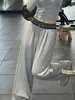 Pantalones Deportivos de Rayas Gris Oscuro para Mujer, Otoño/Invierno 2026 Nuevos de Cintura Alta Adelgazantes Sueltos Casuales de Pierna Ancha