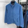 Chamarra de polar para hombre, polar de doble cara, color liso, sudadera abierta al frente, chamarra de invierno cálida y casual para hombre con cuello alto