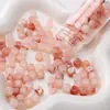 6x6mm Acrílico Alto Brilho Transparente Duas Cores Quadradas Contas Soltas Contas Soltas Feito à Mão DIY Pulseira de Contas Colar Acessórios de Joias