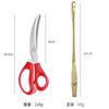 Pinza para Barbacoa de Acero Inoxidable 304 Coreana Dorada Personalizada con Logo de Fabricante Pinza Larga para Barbacoa de Comida de Buffet