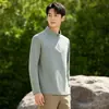 Alternativa de estilo similar a Di, manga larga, media cremallera, top interior de otoño para hombre, moda nueva, cuello alto, para uso en exteriores