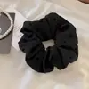 Lazo de Puntos Grises para el Cabello para Mujer 2024 Nuevo Estilo Serie Gris Scrunchie Cuerda Elegante para Cola de Caballo Baja