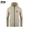 Jeep Spirit Jeep Chaqueta Fina Deportiva al Aire Libre con Capucha para Hombre Seda de Hielo Ropa con Protección Solar Verano UPF50+