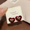 Pendientes de Lazo de Terciopelo Rojo Ankora para Otoño e Invierno, Pendientes Peludos Elegantes de Color Rojo Vino Dulce Exquisito con Aguja de Plata para Mujer