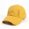 Gorra de Béisbol Lavada Desgastada Rasgada Retro Personalizada por el Fabricante Moda Casual Versátil Deportes al Aire Libre Gorra de Pico