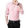 Camisa blanca para hombre de manga larga formal de negocios sin planchar traje ropa profesional para boda dama de honor primavera y otoño fina talla grande camisa pulgada