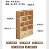 Estantería de madera maciza pura, armario de almacenamiento de piso, armario de almacenamiento de pino para niños, estantería de pared a pared para estudiantes, estantería para el hogar con puerta