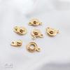 Conectores de joyería a presión de cobre chapado en oro de 14 quilates que conservan el color, cierres finales para pulseras y collares hechos a mano DIY