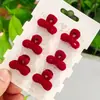 Pinza para el pelo pequeña de terciopelo con lazo para otoño e invierno, Pinza para el pelo DIY de moda 2026 para mujer, Accesorio para el pelo