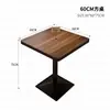 Mesa y Silla de Restaurante Estilo Retro Americano Combinación Música Qingba Bistro Cafetería Mesa y Silla de Restaurante Comercial