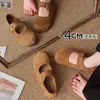 Versão em Couro de Vaca Aumento Interno Cobertura Total Sapatos Birkenstock Sapatos Femininos Outono 2026 Novo Bico Redondo Sapatos Mary Jane Sapatos de Uso Duplo