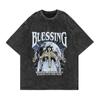 Camisetas con estampado gráfico de alas góticas, ropa urbana de hip hop de verano