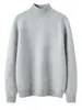 Suéter base cálido de cachemira para otoño e invierno para mujer, cuello semi-alto, engrosado, cómodo, suave, amigable con la piel, manga larga, jersey, corte holgado