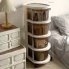 Estante de almacenamiento tipo crema, carrito de bocadillos, soporte para cosméticos, estantería de dormitorio, mesita de noche, estante de almacenamiento móvil debajo de la cama