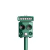 Repelente Ultrasónico Solar de Animales para Exteriores con Sensor de Movimiento Repelente de Plagas para Pájaros Roedores y Animales Impermeable ABS Disuasor Sónico con Luces LED Intermitentes para Protección de Jardín y Patio